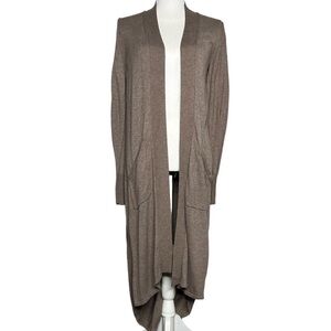 H Halston Open Front Duster Cardigan